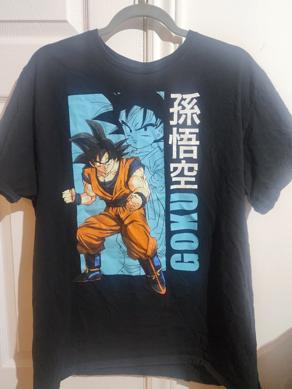 Goku Graphic T-Shirt - Black with Orange & Blue